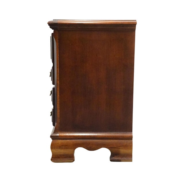 Bassett Furniture Solid Cherry Traditional Style 26" Two Drawer Nightstand 2107-270 For Sale - Image 9 of 12