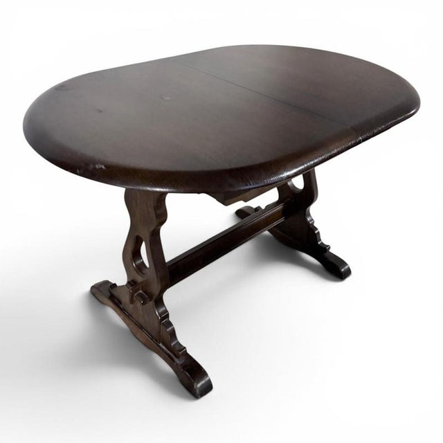 Vintage Oak Extending Dining Table For Sale - Image 6 of 10