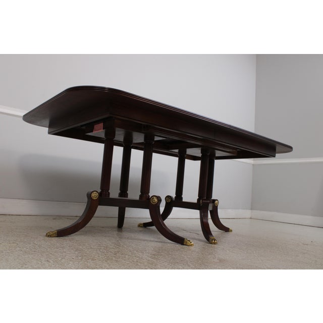 Henkel Harris Mahogany 2276 Double Pedestal Dining Table For Sale - Image 12 of 18