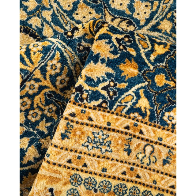 Textile Mogul, One-of-a-Kind Hand-Knotted Area Rug in Blue, 6' 2" x 6' 5" For Sale - Image 7 of 8