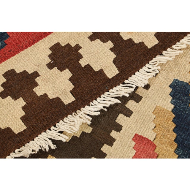 Textile Vintage Kilim Runner in Red With Geometric Medallions, From Rug & Kilim For Sale - Image 7 of 7