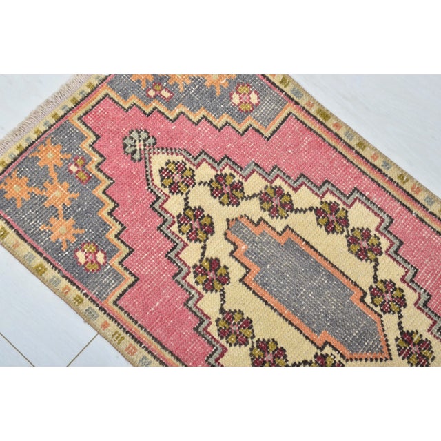 Rug & Kilim Oushak Wool Vintage Bathroom Rug For Sale - Image 4 of 6
