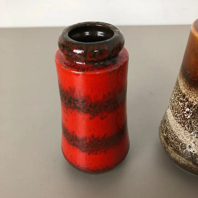 Ceramic Fat Lava Ceramic 549 Vases from Scheurich, Germany, 1970s, Set of 3 For Sale - Image 7 of 18