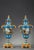 Rococo Covered Vases in Polychrome Porcelain in the Style of Sèvres, Set of 2 For Sale - Image 3 of 18