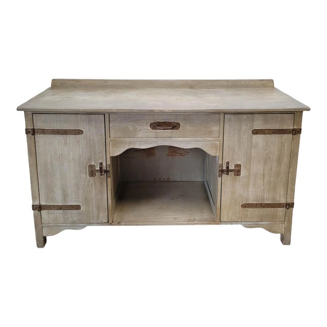 1930s Monterey Credenza in Straw Ivory For Sale