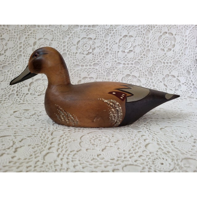 1970s Hand Painted Wooden Duck Decoy For Sale In Baltimore - Image 6 of 7