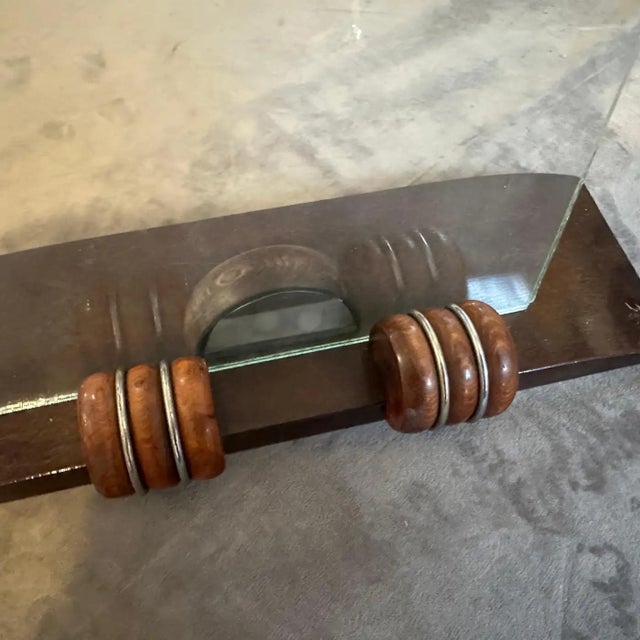 An Elegant 1930s Wood and Chromed Metal French Picture Frame For Sale - Image 16 of 16