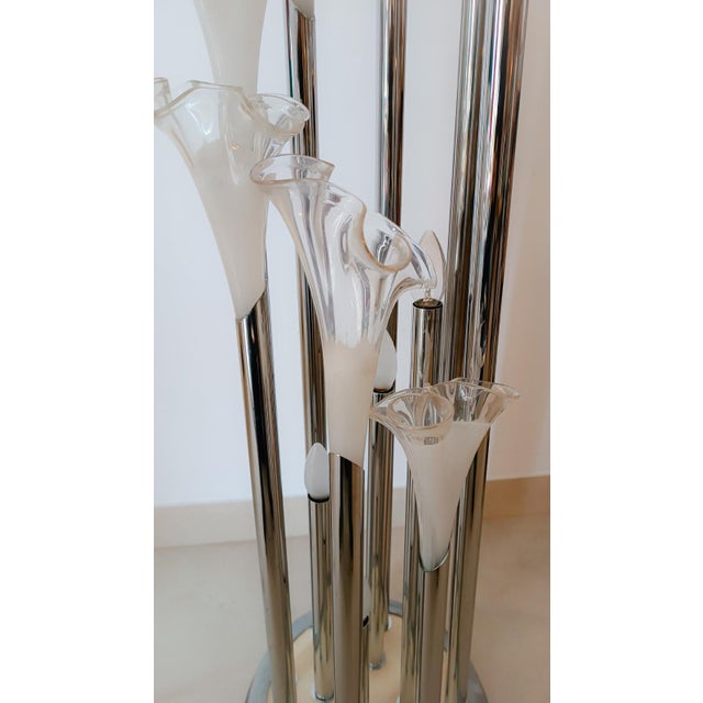 Silver Series Cali Floor Lamp by Ettore Fantasia and Gino Poli for Sothis Murano, 1970s For Sale - Image 8 of 11