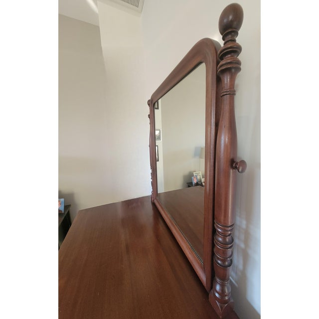 Late 19th Century American Empire Mahogany Chest of Drawers With Mirror For Sale - Image 13 of 15