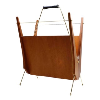 1950s Rare Atomic Age Magazine Rack For Sale