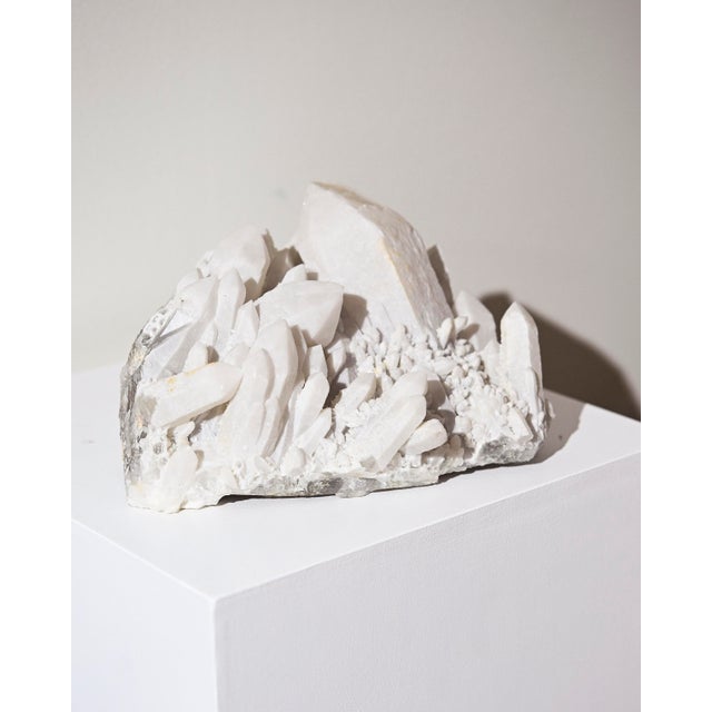 Peruvian Frosted Crystal Quartz Cluster For Sale - Image 4 of 5