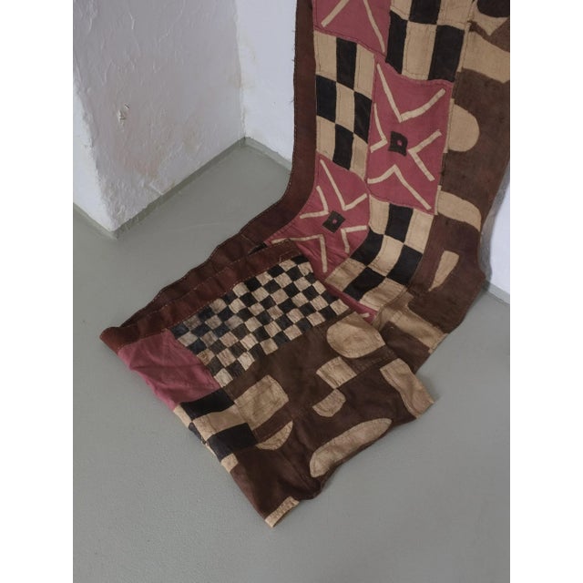 Textile Mid-Century African Checkered Textile Wall Hanging For Sale - Image 7 of 10