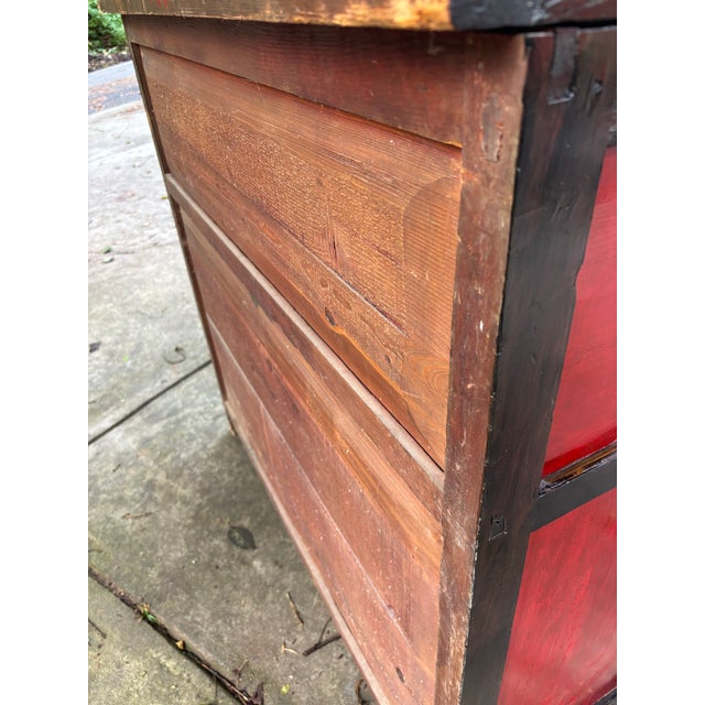 Chinoiserie Tibetan 19th Century Wedding Cabinet For Sale - Image 3 of 12