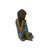 1970s Vintage Cloisonne Enamel Lotus Resting Buddha Metal Statue For Sale - Image 5 of 10