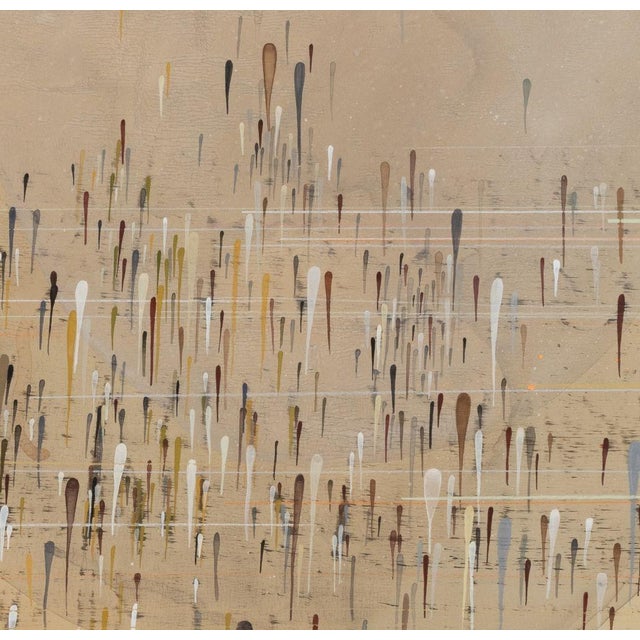 Beige Abstract Composition Diptych Mixed Media on Board For Sale - Image 8 of 9