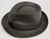 1990s AGNES B. Fedora Black Leather Hat For Sale In Palm Springs - Image 6 of 12
