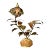Copper Flower Accent Lamp on Quartz For Sale