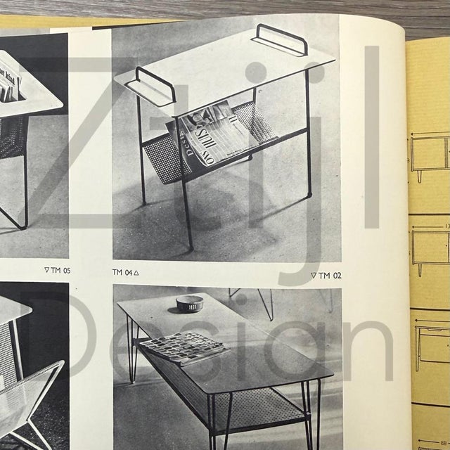 Wood TM04 Side Table with Reading Basket by Cees Braakman for Pastoe, 1953 For Sale - Image 7 of 9