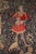 Tapestry based on French designs of thousands of flowers with a wool processing theme. Nice gilded frame. The tapestry is...