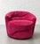 Textile Pink Postmodern Swivel Lounge Chair / Armchair, C. 1980's For Sale - Image 7 of 11