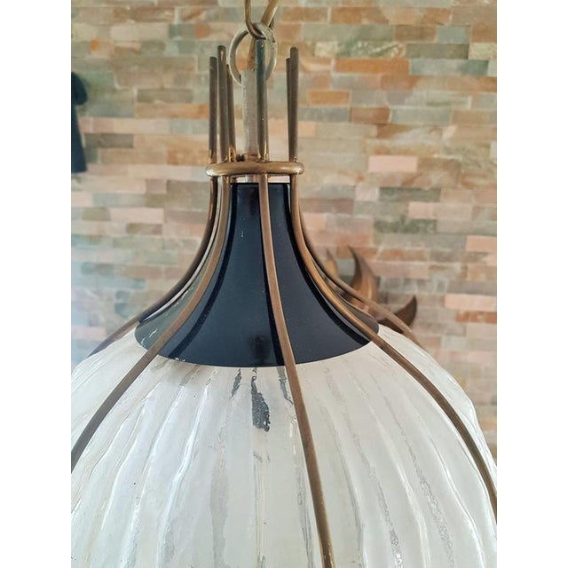 Glass Ball Pendant Lamp by Angelo Brotto, Italy, 1960s For Sale - Image 14 of 18