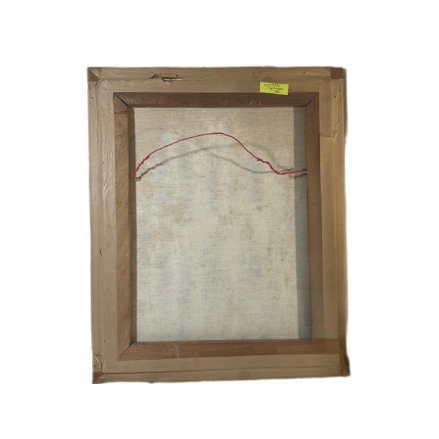 Blue Oscar T. Navarro Floral Still Life Oil Painting (1971) For Sale - Image 8 of 8