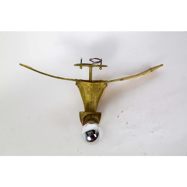 Metal 1920s Two Art Deco Gilt Bronze Avian Theater Sconces, Pair For Sale - Image 7 of 11