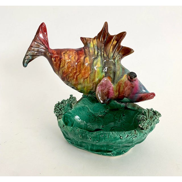 1950s French Vallauris Kitsch Fish Bowl For Sale - Image 10 of 10