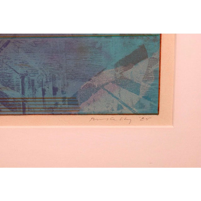 Robert Kelly Kalasa V Signed Modern Abstract Aquatint Etching 5/50 Framed 1985 For Sale In Detroit - Image 6 of 11