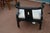 Century Furniture 1980s Century Chair Co. Ming Black Lacquer & Brass Horseshoe Back Chair W/ White Seat For Sale - Image 4 of 18