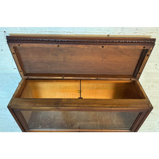 Antique Three Piece Macey Barrister Bookcase For Sale - Image 9 of 14