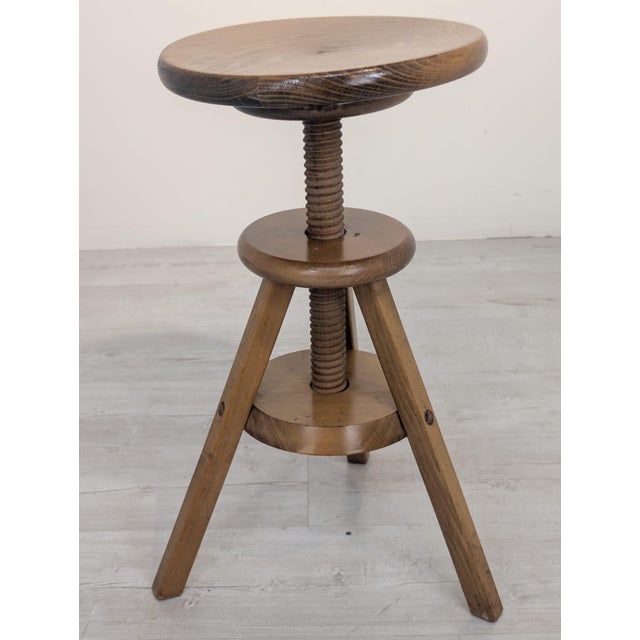 Wood Swivel Piano Stool in Beech Wood For Sale - Image 7 of 7
