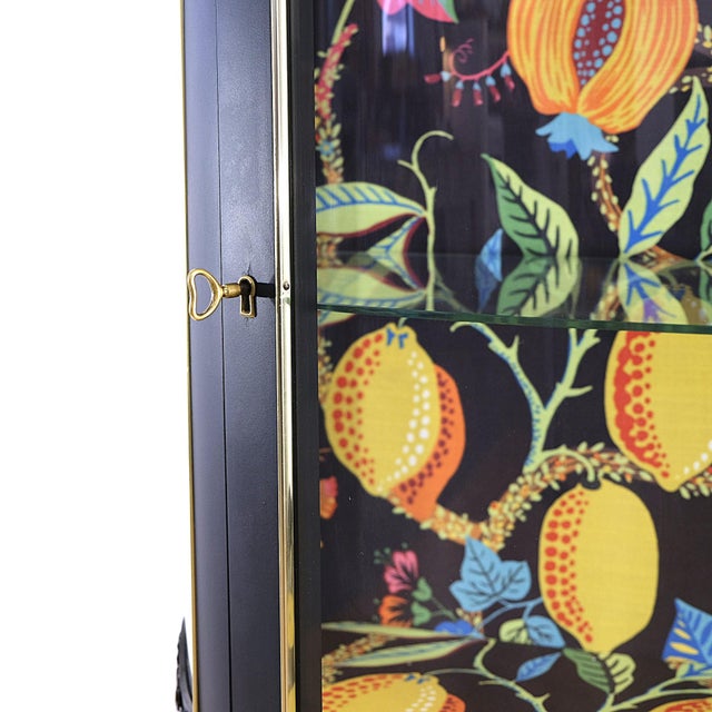 Metal Vintage Louis XV / Louis XVI Style Display Cabinet For Sale - Image 7 of 10