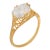 Vintage Gia 2.08 Carat Old Mine Cut Diamond East-West 14k Yellow Gold Ring, Size 6 For Sale