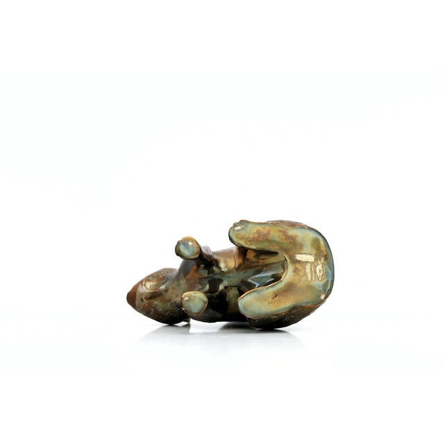 Metal Large Vintage Brass Squirrel Figurine, Fall Woodland Animal Decor For Sale - Image 7 of 8