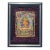 Antique 19th Century Tibetan Manjushri Thangka – Bodhisattva of Wisdom in Custom Silver Gilt Frame For Sale