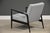1960s Danish Modern Ebonized Black and Grey Lounge Chair Kofod Larsen Style For Sale - Image 4 of 5