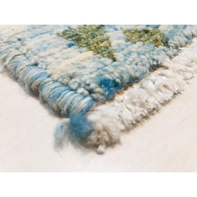 1980s Vintage Hand-Crafted Wool Baluchi Carpet, 1986 For Sale - Image 5 of 9