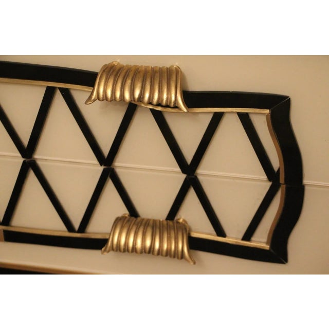 Wood Vintage Italian Black and White Sideboard For Sale - Image 7 of 17