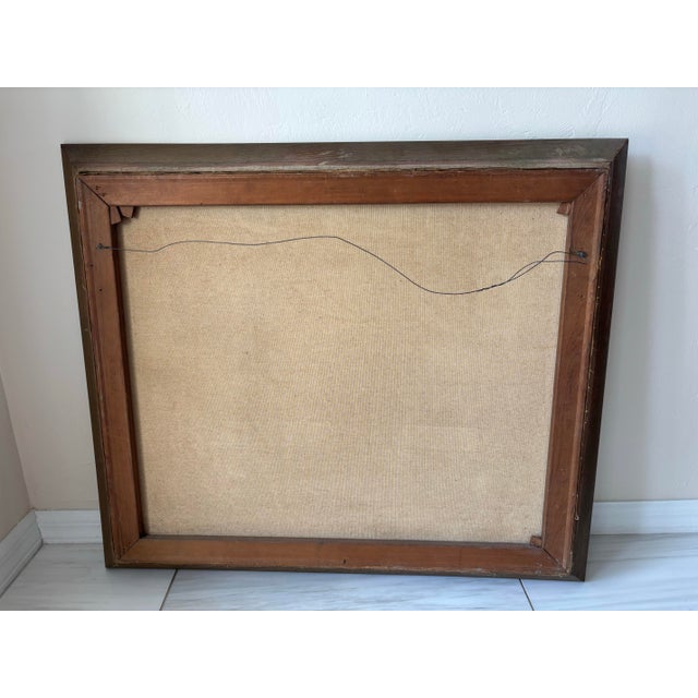 Mid-Century Modern Surrealist Theatrical Scene Painting – Signed by B. Grymes (1955) For Sale - Image 10 of 10