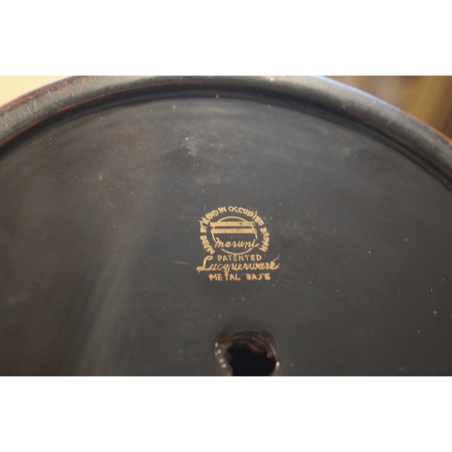 1950s 1950s Japanese Maruni Lacquerware Triple Gourd Table Lamp, Occupied Japan For Sale - Image 5 of 10