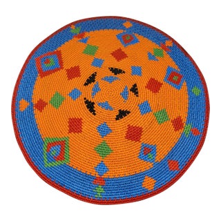 Late 20th Century African Flat Basket For Sale