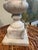 Hollywood Regency Vintage Carved Marble Lamp For Sale - Image 3 of 10
