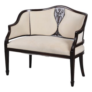 Art Deco Sofa in Walnut and Beech, 1920s For Sale