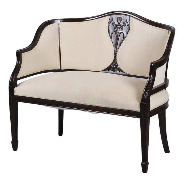 Art Deco Sofa in Walnut and Beech, 1920s For Sale