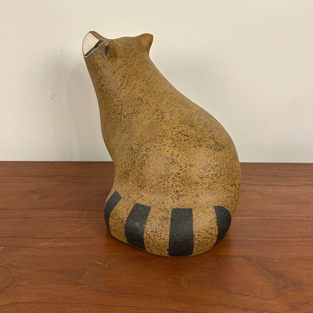 Mid 20th Century John Seymour Limited Edition Stoneware Raccoon For Sale - Image 5 of 9