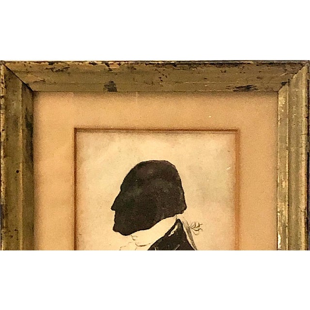 American 19th-Century Framed Silhouette of George Washington After Sameul Folwell (1765-1813) For Sale - Image 3 of 5