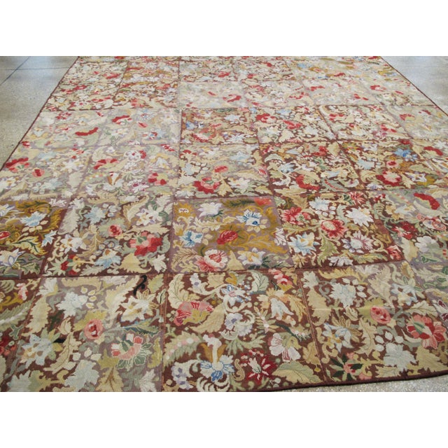 Galerie Shabab Collection Early 20th Century English Needlepoint Rug For Sale - Image 11 of 14