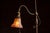 Early 20th Century Adjustable Height Bridge Arm Lamp W Carnival Shade For Sale - Image 5 of 7