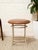 Mid-Century Modern Vintage Bamboo-Style Metal Stool For Sale - Image 3 of 9